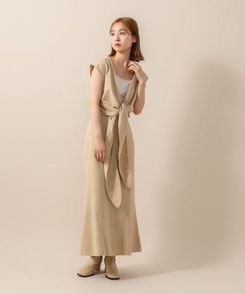 mline（エムライン）の「[mline] WEB限定 切り替えマーメイドスカート（スカート・レディース・ベージュ/オレンジ/ブラック・1/2）」の6枚目の写真