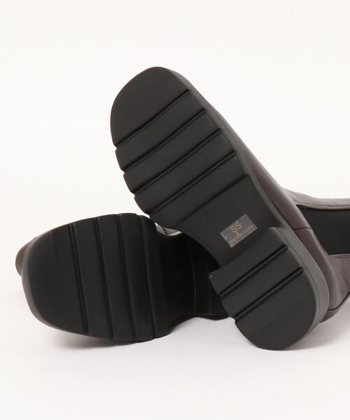 NOFALL（ノーフォール）の「サイドゴアチェルシートラックソールブーツ（ブーツ・レディース・ブラック/ダークブラウン・LL/3L/SS/S/M/L）」の4枚目の写真