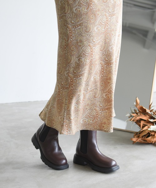 NOFALL（ノーフォール）の「サイドゴアチェルシートラックソールブーツ（ブーツ・レディース・ブラック/ダークブラウン・LL/3L/SS/S/M/L）」の2枚目の写真