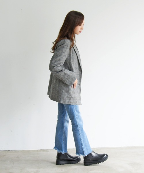 NOFALL（ノーフォール）の「サイドゴアチェルシートラックソールブーツ（ブーツ・レディース・ブラック/ダークブラウン・LL/3L/SS/S/M/L）」の14枚目の写真