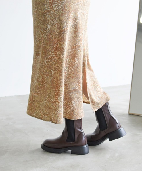 NOFALL（ノーフォール）の「サイドゴアチェルシートラックソールブーツ（ブーツ・レディース・ブラック/ダークブラウン・LL/3L/SS/S/M/L）」の7枚目の写真