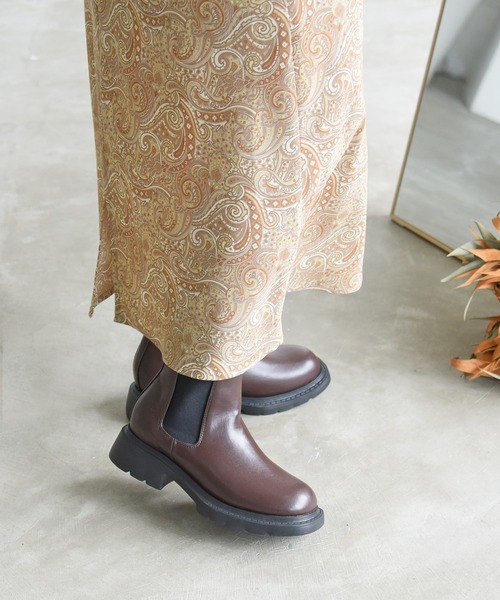 NOFALL（ノーフォール）の「サイドゴアチェルシートラックソールブーツ（ブーツ・レディース・ブラック/ダークブラウン・LL/3L/SS/S/M/L）」の9枚目の写真