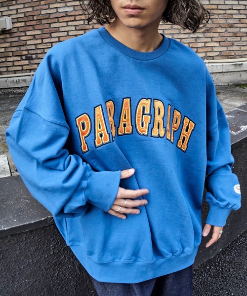 Paragraph（パラグラフ）の「【Paragraph/パラグラフ】INDUSTRIAL EMB MTM/インダストリアル　カレッジロゴ刺繍スウェット/スウェット/裏毛（スウェット・メンズ・チャコールグレー/ライトグレー/グリーン/ブルー・ﾌﾘ-/FREE）」の4枚目の写真