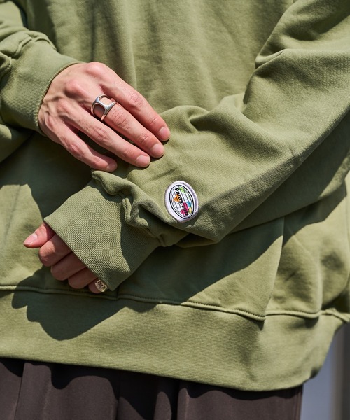 Paragraph（パラグラフ）の「【Paragraph/パラグラフ】INDUSTRIAL EMB MTM/インダストリアル　カレッジロゴ刺繍スウェット/スウェット/裏毛（スウェット・メンズ・チャコールグレー/ライトグレー/グリーン/ブルー・ﾌﾘ-/FREE）」の7枚目の写真