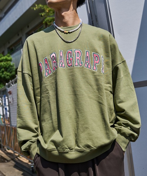 Paragraph（パラグラフ）の「【Paragraph/パラグラフ】INDUSTRIAL EMB MTM/インダストリアル　カレッジロゴ刺繍スウェット/スウェット/裏毛（スウェット・メンズ・チャコールグレー/ライトグレー/グリーン/ブルー・ﾌﾘ-/FREE）」の9枚目の写真