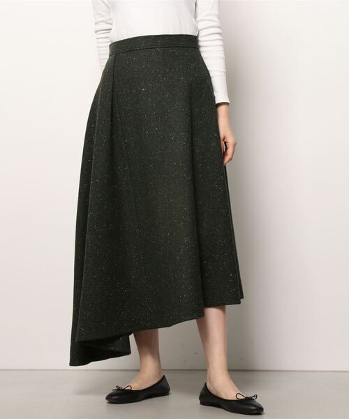 CLANE（クラネ）の「MIX TWEED ASYMMETRY FLARE SKIRT（スカート