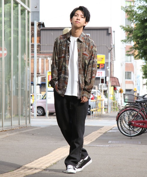 ZIP FIVE（ジップファイブ）の「【ZIP FIVE】無地/総柄バルーンスリーブオーバーサイズシャツ（シャツ/ブラウス・メンズ・ホワイト/ブラック/ブラック系/ブラウン系/カーキ系/レッド系・MEDIUM/LARGE）」の13枚目の写真