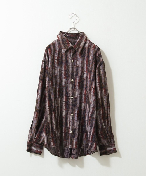 ZIP FIVE（ジップファイブ）の「【ZIP FIVE】無地/総柄バルーンスリーブオーバーサイズシャツ（シャツ/ブラウス・メンズ・ホワイト/ブラック/ブラック系/ブラウン系/カーキ系/レッド系・MEDIUM/LARGE）」の20枚目の写真