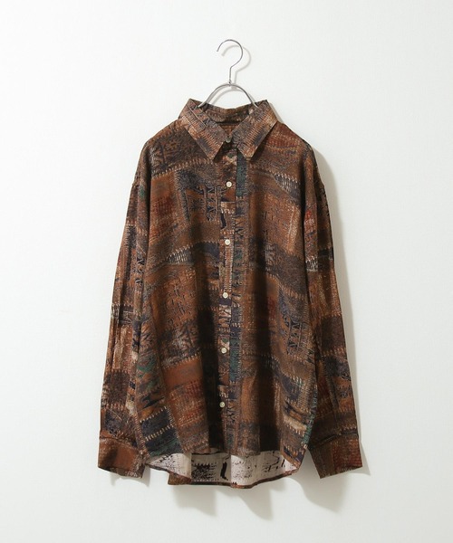 ZIP FIVE（ジップファイブ）の「【ZIP FIVE】無地/総柄バルーンスリーブオーバーサイズシャツ（シャツ/ブラウス・メンズ・ホワイト/ブラック/ブラック系/ブラウン系/カーキ系/レッド系・MEDIUM/LARGE）」の17枚目の写真