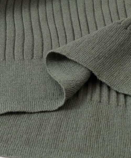 KBF+(ケービーエフプラス)の「KBF+ シアーリブバックオープンニット∴(ニット/セーター・レディース・ブラウン/グリーン/アイボリー・ONE)」の14枚目の写真