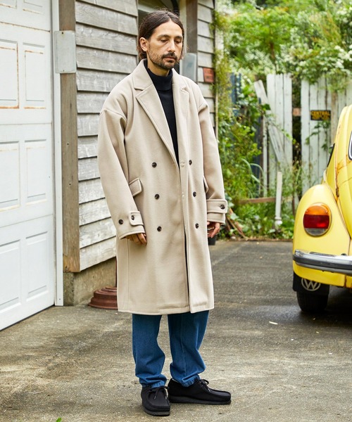 BARK MANHATTAN（バークマンハッタン）の「テックメルトン オーバーサイズ ステンカラー/ダブルチェスターコート（ステンカラーコート・メンズ・ブラック系2/ネイビー系/ベージュ系2/ブラック系その他/ベージュ系/ブルー系その他2/ブルー系その他/ネイビー系2/ブラック系/ブラック系その他2/ブラウン系2/グレー系その他2/グレー系その他/ブラウン系・L/M）」の10枚目の写真