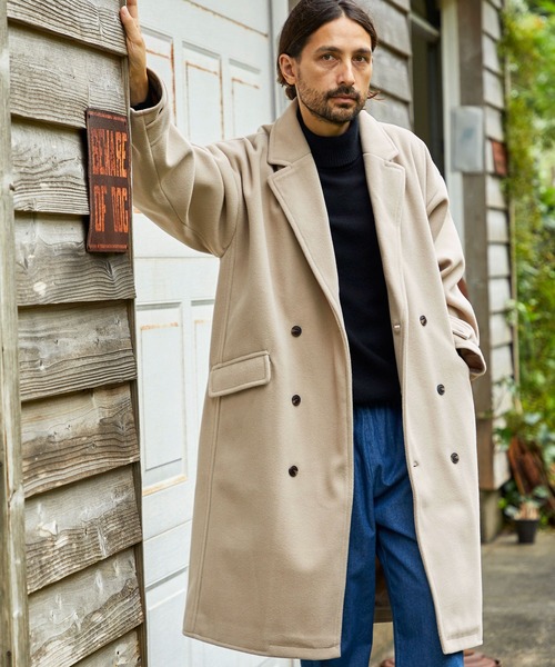 BARK MANHATTAN（バークマンハッタン）の「テックメルトン オーバーサイズ ステンカラー/ダブルチェスターコート（ステンカラーコート・メンズ・ブラック系2/ネイビー系/ベージュ系2/ブラック系その他/ベージュ系/ブルー系その他2/ブルー系その他/ネイビー系2/ブラック系/ブラック系その他2/ブラウン系2/グレー系その他2/グレー系その他/ブラウン系・L/M）」の17枚目の写真