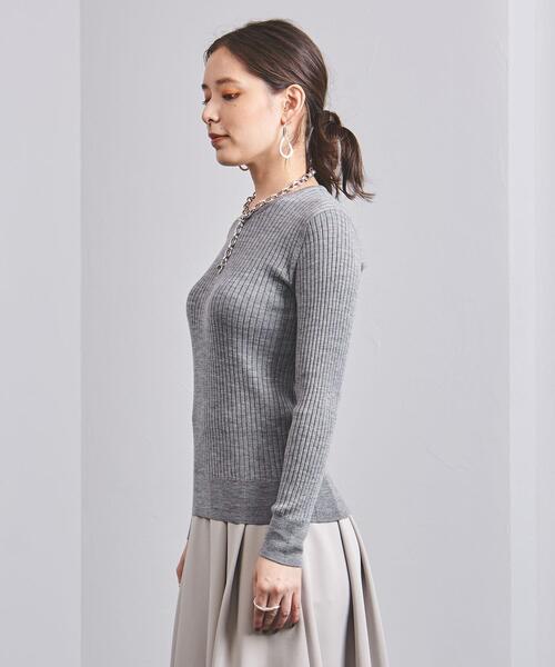 [新品]W18Gリブクルーネックニット(ユナイテッドアローズ) UNITED ARROWS（ユナイテッドアローズ）の「＜UNITED ARROWS＞W リブ