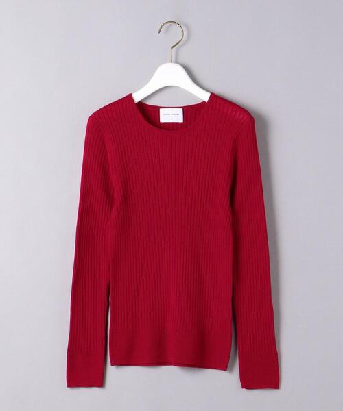 [新品]W18Gリブクルーネックニット(ユナイテッドアローズ) リブ クルーネック ニット
