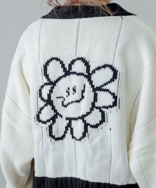 RASVOA（ラスボア）の「デイジー？ニットカーデ（カーディガン/ボレロ・レディース・ブラック/オフホワイト・FREE）」の22枚目の写真