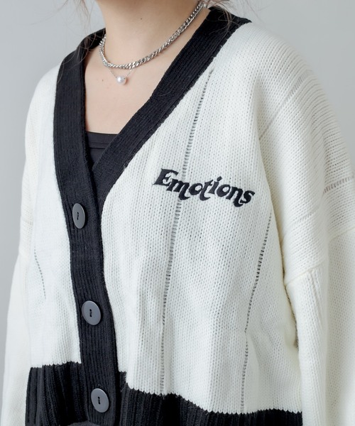 RASVOA（ラスボア）の「デイジー？ニットカーデ（カーディガン/ボレロ・レディース・ブラック/オフホワイト・FREE）」の21枚目の写真