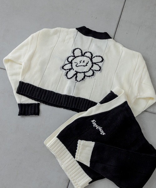 RASVOA（ラスボア）の「デイジー？ニットカーデ（カーディガン/ボレロ・レディース・ブラック/オフホワイト・FREE）」の17枚目の写真