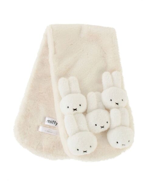 merry jenny（メリージェニー）の「もこもこmiffyティペット（ネックウォーマー/スヌード・レディース・ブラック/オフホワイト・FREE）」の7枚目の写真