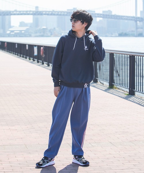 le coq sportif(ルコックスポルティフ)の「フーデッドスウエット メンズ ウェア ジャージ スウェット スポーツウェア(パーカー・メンズ・ネイビー/ホワイト/グリーン/ブラック・XL/M/S/L/XXL)」の6枚目の写真