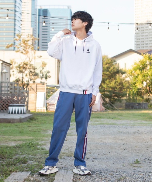 le coq sportif(ルコックスポルティフ)の「フーデッドスウエット メンズ ウェア ジャージ スウェット スポーツウェア(パーカー・メンズ・ネイビー/ホワイト/グリーン/ブラック・XL/M/S/L/XXL)」の11枚目の写真