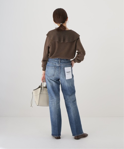 La TOTALITE（ラトータリテ）の「ビッグカラープルオーバー（ニット/セーター・レディース・ネイビー/ブラウン・FREE）」の15枚目の写真