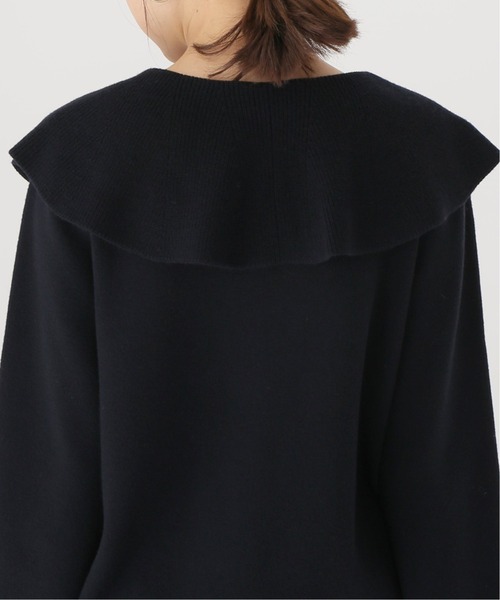 La TOTALITE（ラトータリテ）の「ビッグカラープルオーバー（ニット/セーター・レディース・ネイビー/ブラウン・FREE）」の18枚目の写真