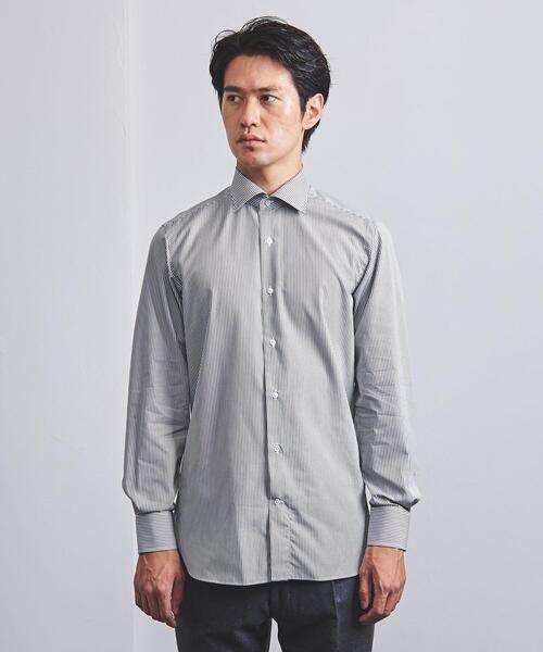 UNITED ARROWS（ユナイテッドアローズ）の「＜UNITED ARROWS＞ キャンディストライプ セミワイド シャツ（シャツ/ブラウス・メンズ・グレー・37cm/38cm/39cm/40cm/41cm/42cm/36cm/43cm）」の4枚目の写真