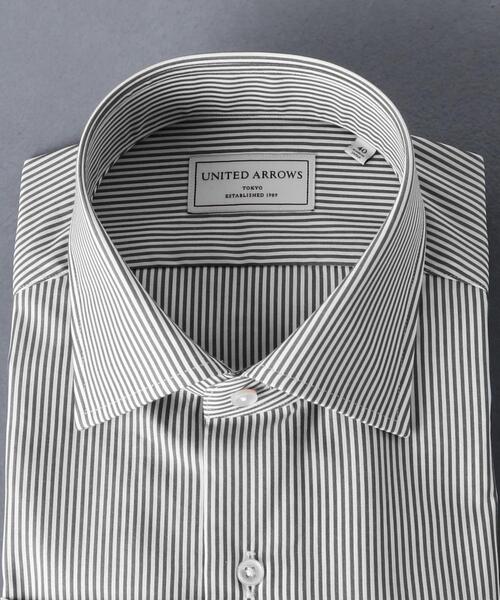 UNITED ARROWS（ユナイテッドアローズ）の「＜UNITED ARROWS＞ キャンディストライプ セミワイド シャツ（シャツ/ブラウス・メンズ・グレー・37cm/38cm/39cm/40cm/41cm/42cm/36cm/43cm）」の9枚目の写真