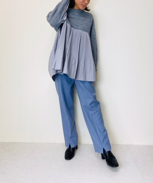 DOLLUPOOPS(ドールアップウップス)の「ケーブル×プリーツプルオーバー(ニット/セーター・レディース・カーキ/ホワイト/グレー/ブラック・38)」の22枚目の写真