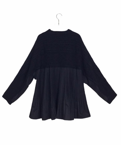 DOLLUPOOPS(ドールアップウップス)の「ケーブル×プリーツプルオーバー(ニット/セーター・レディース・カーキ/ホワイト/グレー/ブラック・38)」の18枚目の写真