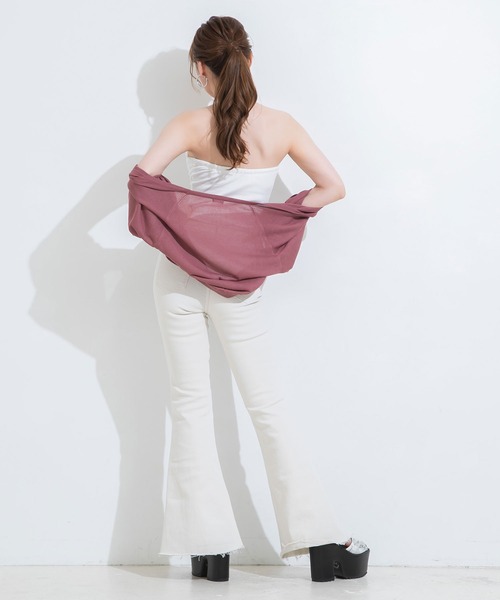 Newlyme(ニューリーミー)の「ハートネックリブベアトップ(タンクトップ・レディース・ホワイト/ブラック/ベージュ・LARGE/MEDIUM/SMALL)」の8枚目の写真
