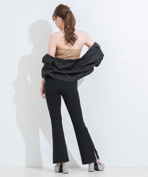 Newlyme(ニューリーミー)の「ハートネックリブベアトップ(タンクトップ・レディース・ホワイト/ブラック/ベージュ・LARGE/MEDIUM/SMALL)」の11枚目の写真