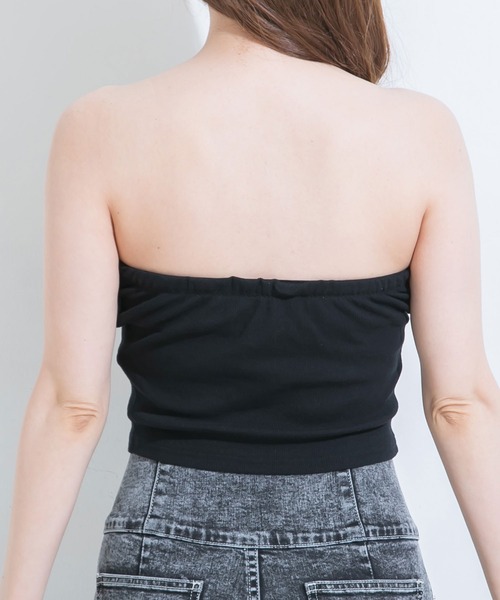 Newlyme(ニューリーミー)の「ハートネックリブベアトップ(タンクトップ・レディース・ホワイト/ブラック/ベージュ・LARGE/MEDIUM/SMALL)」の13枚目の写真