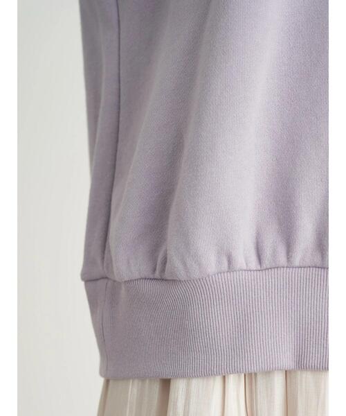 Lee（リー）の「Lee×earth ニットスリーブスウェット ＊（スウェット・レディース・ベージュ/オフホワイト/ライトパープル・FREE）」の10枚目の写真