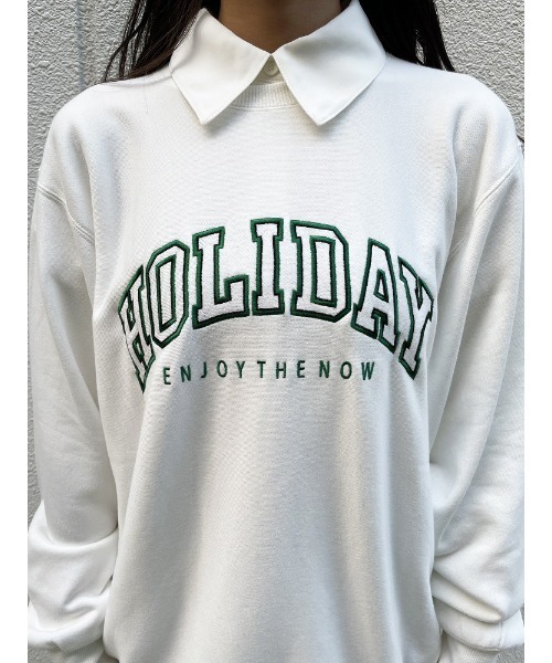 ENVYM(アンビー)の「HOLIDAYルーズPO(Tシャツ/カットソー・レディース・グレー/ブラック/ホワイト・FREE)」の8枚目の写真