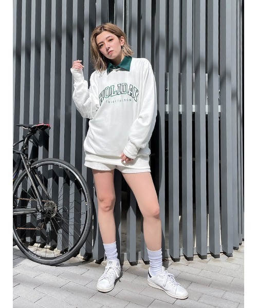 ENVYM(アンビー)の「HOLIDAYルーズPO(Tシャツ/カットソー・レディース・グレー/ブラック/ホワイト・FREE)」の10枚目の写真