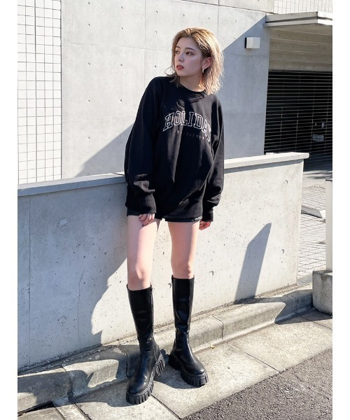 ENVYM(アンビー)の「HOLIDAYルーズPO(Tシャツ/カットソー・レディース・グレー/ブラック/ホワイト・FREE)」の16枚目の写真