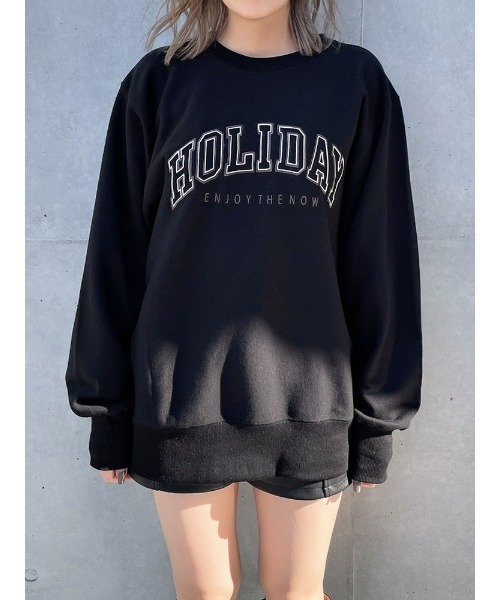 ENVYM(アンビー)の「HOLIDAYルーズPO(Tシャツ/カットソー・レディース・グレー/ブラック/ホワイト・FREE)」の18枚目の写真