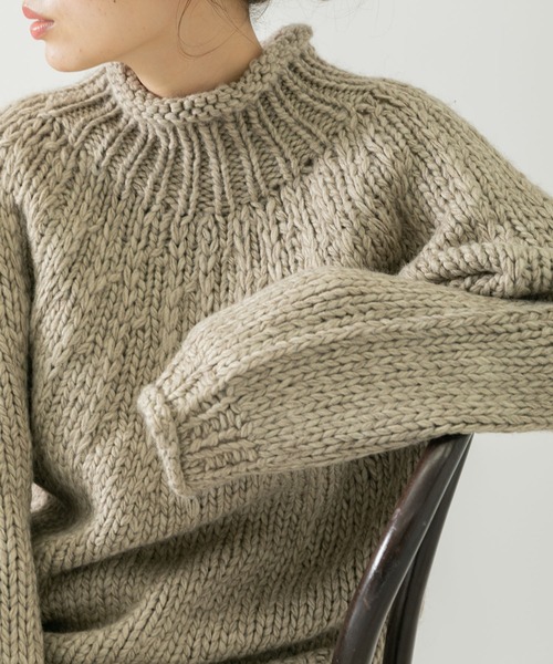 URBAN RESEARCH Sonny Label（アーバンリサーチサニーレーベル）の「ハンド求心ニットプルオーバー（ニット/セーター・レディース・グリーン/イエロー系その他/ベージュ・FREE）」の6枚目の写真