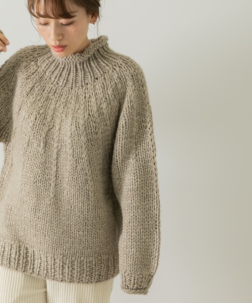 URBAN RESEARCH Sonny Label（アーバンリサーチサニーレーベル）の「ハンド求心ニットプルオーバー（ニット/セーター・レディース・グリーン/イエロー系その他/ベージュ・FREE）」の7枚目の写真