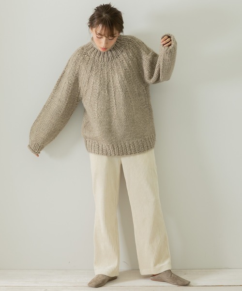 URBAN RESEARCH Sonny Label（アーバンリサーチサニーレーベル）の「ハンド求心ニットプルオーバー（ニット/セーター・レディース・グリーン/イエロー系その他/ベージュ・FREE）」の8枚目の写真