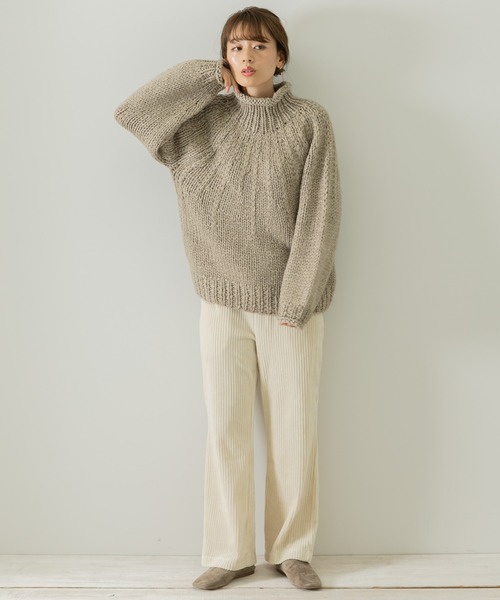 URBAN RESEARCH Sonny Label（アーバンリサーチサニーレーベル）の「ハンド求心ニットプルオーバー（ニット/セーター・レディース・グリーン/イエロー系その他/ベージュ・FREE）」の9枚目の写真