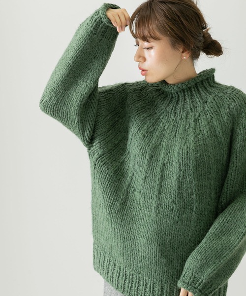 URBAN RESEARCH Sonny Label（アーバンリサーチサニーレーベル）の「ハンド求心ニットプルオーバー（ニット/セーター・レディース・グリーン/イエロー系その他/ベージュ・FREE）」の14枚目の写真