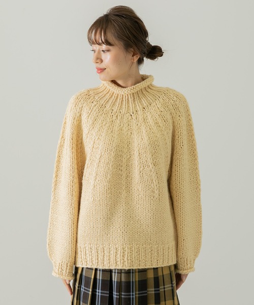 URBAN RESEARCH Sonny Label（アーバンリサーチサニーレーベル）の「ハンド求心ニットプルオーバー（ニット/セーター・レディース・グリーン/イエロー系その他/ベージュ・FREE）」の22枚目の写真