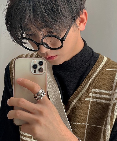 ASCLO（エジュクロ）の「ASCLO グリッドチェックVネックニットベスト（ベスト・メンズ・オリーブ・FREE）」の10枚目の写真