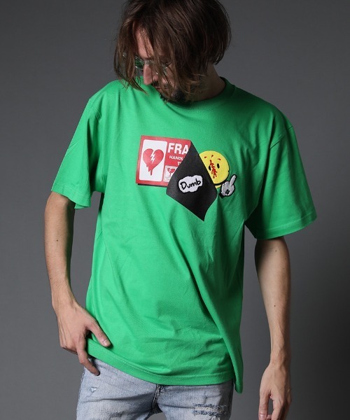 STUD MUFFIN(スタッドマフィン)の「mt7530-5.6ozコットン天竺 ステッカーフォーム&サガラパッチ SS Tシャツ(Tシャツ/カットソー・メンズ・ホワイト/ブラック/グリーン・2/3/4)」の3枚目の写真