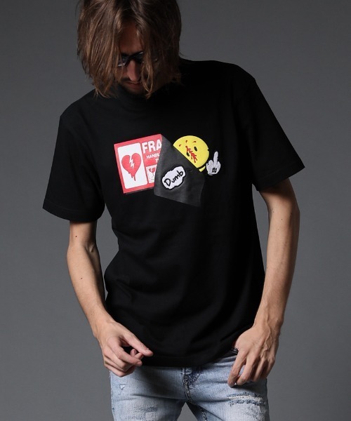 STUD MUFFIN(スタッドマフィン)の「mt7530-5.6ozコットン天竺 ステッカーフォーム&サガラパッチ SS Tシャツ(Tシャツ/カットソー・メンズ・ホワイト/ブラック/グリーン・2/3/4)」の2枚目の写真