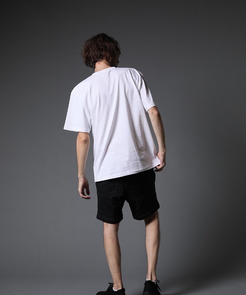 STUD MUFFIN(スタッドマフィン)の「mt7530-5.6ozコットン天竺 ステッカーフォーム&サガラパッチ SS Tシャツ(Tシャツ/カットソー・メンズ・ホワイト/ブラック/グリーン・2/3/4)」の8枚目の写真
