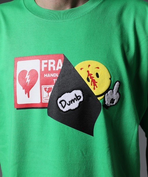 STUD MUFFIN(スタッドマフィン)の「mt7530-5.6ozコットン天竺 ステッカーフォーム&サガラパッチ SS Tシャツ(Tシャツ/カットソー・メンズ・ホワイト/ブラック/グリーン・2/3/4)」の15枚目の写真