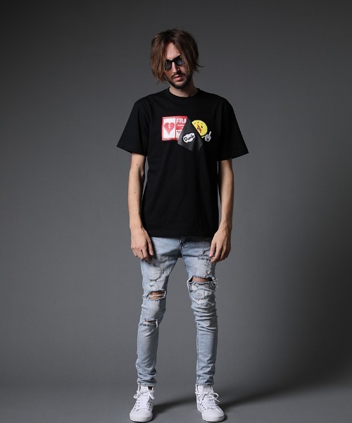 STUD MUFFIN(スタッドマフィン)の「mt7530-5.6ozコットン天竺 ステッカーフォーム&サガラパッチ SS Tシャツ(Tシャツ/カットソー・メンズ・ホワイト/ブラック/グリーン・2/3/4)」の17枚目の写真